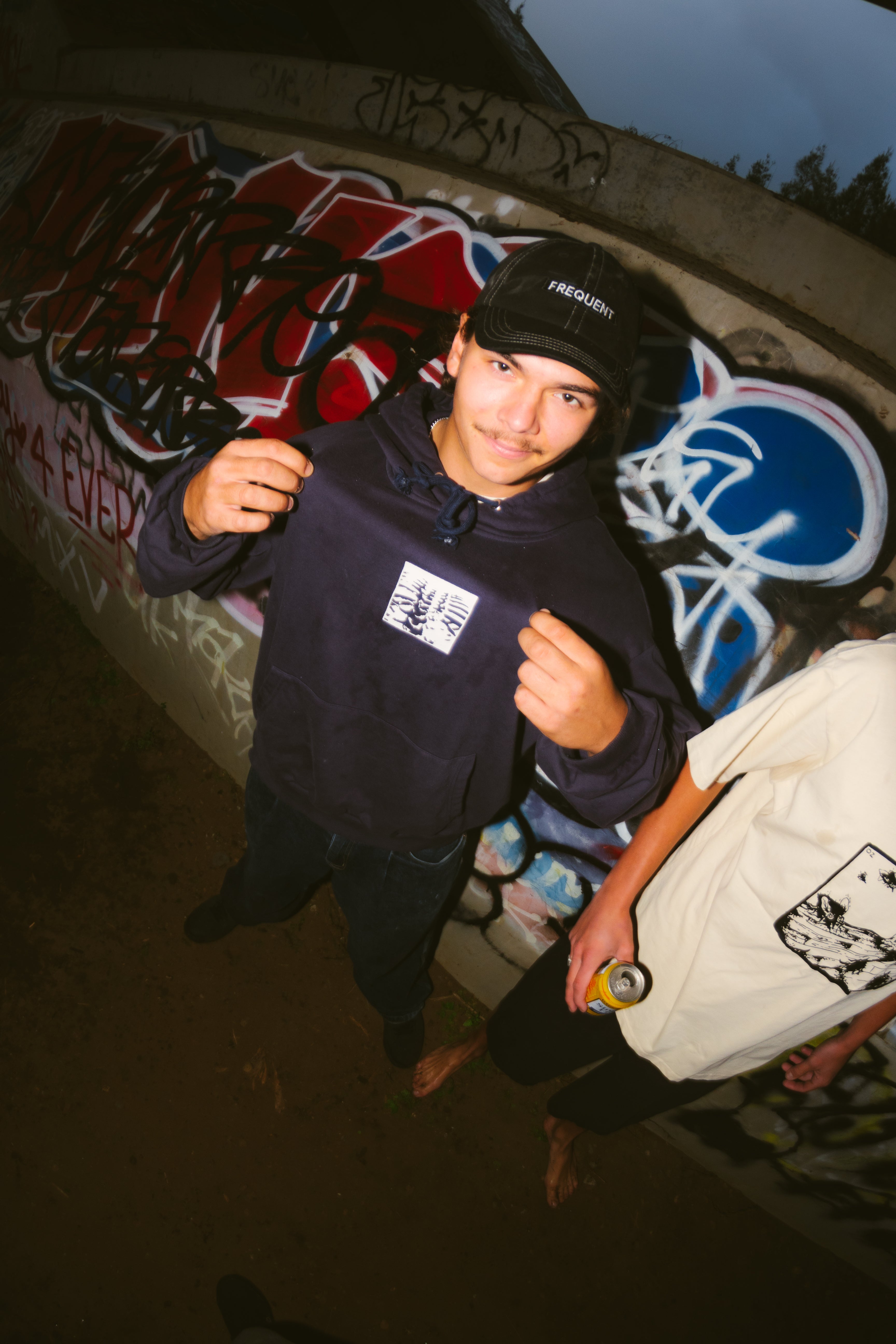 lung candy hood - deep navy